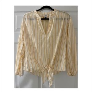 Universal Thread Striped Tie-Front Top